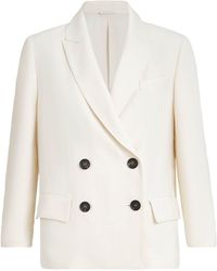 Brunello Cucinelli - Double-Breasted Jacket - Lyst