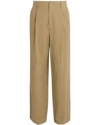 LE17SEPTEMBRE - Cotton Twill Pleated Trousers - Lyst