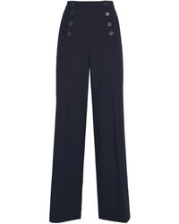 Claudie Pierlot - Button-Front Straight Trousers - Lyst