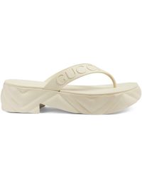 Gucci - Rubber Platform Thong Sandals - Lyst
