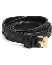 Bottega Veneta - Thin Leather Intrecciato Watch Belt - Lyst