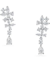 Graff - White Gold And Diamond Butterfly Drop Earrings - Lyst
