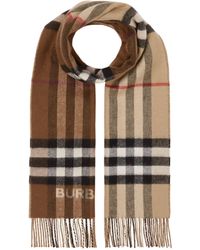 Burberry - Cashmere Vintage Check Contrast Scarf - Lyst