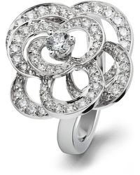 CHANEL - And Diamond Fil De Camélia Ring - Lyst