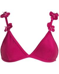 PATBO - Floral Triangle Bikini Top - Lyst