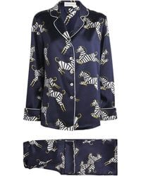 Olivia Von Halle - Silk Satin Zizi Lila Pyjama Set - Lyst