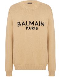 Balmain - Wool-blend Logo Sweater - Lyst