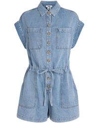 PAIGE - Denim Maliah Playsuit - Lyst