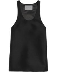Balenciaga - Wool-Silk Scoop-Neck Top - Lyst