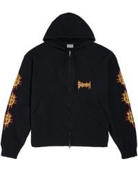 Balenciaga Banana Raglan Oversized Zip-Up Hoodie in Black for Men
