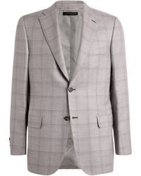 Brioni - Wool-Blend Check Blazer - Lyst