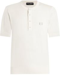 Dolce & Gabbana - Cotton Short-Sleeve Sweater - Lyst