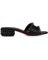 Christian Louboutin - Pyraclou Embellished Heeled Mules 30 - Lyst