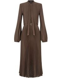 Tom Ford - Silk Plissé Sunray Maxi Shirt Dress - Lyst