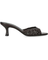 STAUD - Leather Woven Birgitte Mules 60 - Lyst