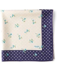 Prada - Silk Twill Printed Scarf - Lyst