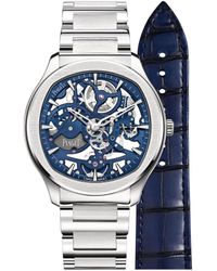 Piaget - Stainless Steel Polo Skeleton Blue-hued Watch 42mm - Lyst