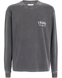 FRAME - Cotton Long-sleeve Logo T-shirt - Lyst