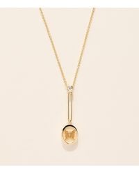 Retrouvai - And Diamond Butterfly Fantasy Signet Necklace - Lyst