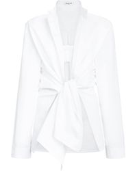 Alaïa - Cotton Poplin Shirt And Bralette - Lyst