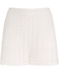 Missoni - Curved Zig-Zag Lace Shorts - Lyst