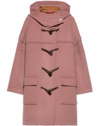 MAX&Co. - Virgin Wool Blend Hooded Duffle Coat - Lyst