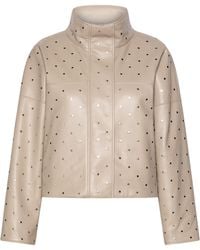 Marella - Faux Leather Studded Jacket - Lyst