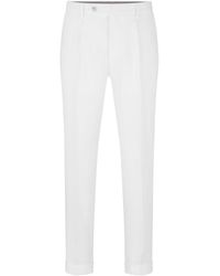 BOSS - Linen Tailored Trousers - Lyst