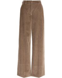 Weekend by Maxmara - Corduroy Wide-Leg Trousers - Lyst