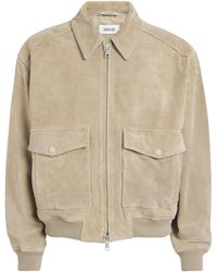 Agolde - Suede Emil Bomber Jacket - Lyst