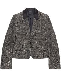 Tom Ford - Tweed Sequinned Cropped Blazer - Lyst