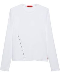MAX&Co. - Jersey Asymmetric Long-Sleeve T-Shirt - Lyst