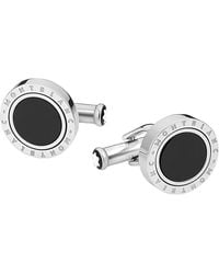 Montblanc - Stainless Steel Engraved Cufflinks - Lyst