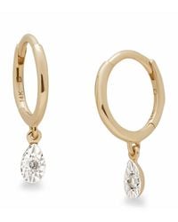 Monica Vinader - And Diamond Huggie Earrings - Lyst