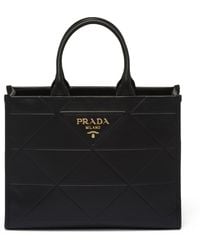 Prada - Medium Leather Symbole Tote Bag - Lyst