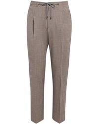 Corneliani - Stretch-Virgin Wool Drawstring Trousers - Lyst