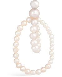 Sophie Bille Brahe - Yellow Gold And Pearl Petite Wrapped Single Earring - Lyst
