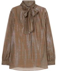 Marina Rinaldi - Silk Pussybow Blouse - Lyst