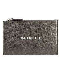 Balenciaga - Leather Zip-up Card Holder - Lyst