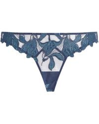 Fleur du Mal - Lily Embroidered Hipster Thong - Lyst