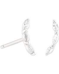 Astrid & Miyu - And Topaz Marquise Stud Earrings - Lyst