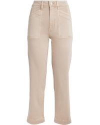 PAIGE - Quincy Ankle Mid-Rise Straight Jeans - Lyst
