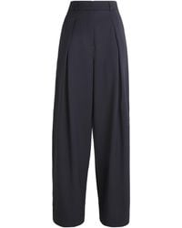 ME+EM - Wool Pleated Tapered Trousers - Lyst