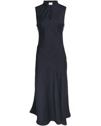 Claudie Pierlot - Satin Ruffle Maxi Dress - Lyst