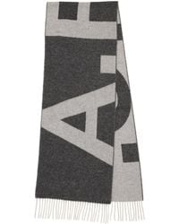 A.P.C. - Wool-Blend Logo Scarf - Lyst