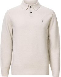 AllSaints - Ramskull Statten Polo Sweater - Lyst