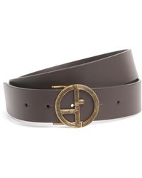 Giorgio Armani - Leather Grooved Buckle Belt - Lyst