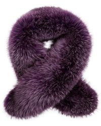 James Purdey & Sons Fox Fur Scarf - Purple
