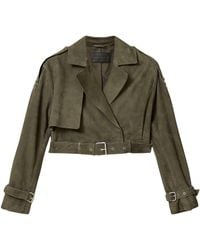 AllSaints - Goat Suede Ophelia Jacket - Lyst