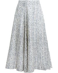Altuzarra - Silk Bluebell Print Varda Midi Skirt - Lyst